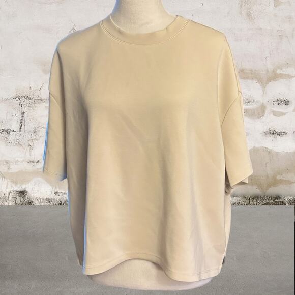 RDI NWOT Women's Cream Short Sleeve Top Size XL - Picture 1 of 5